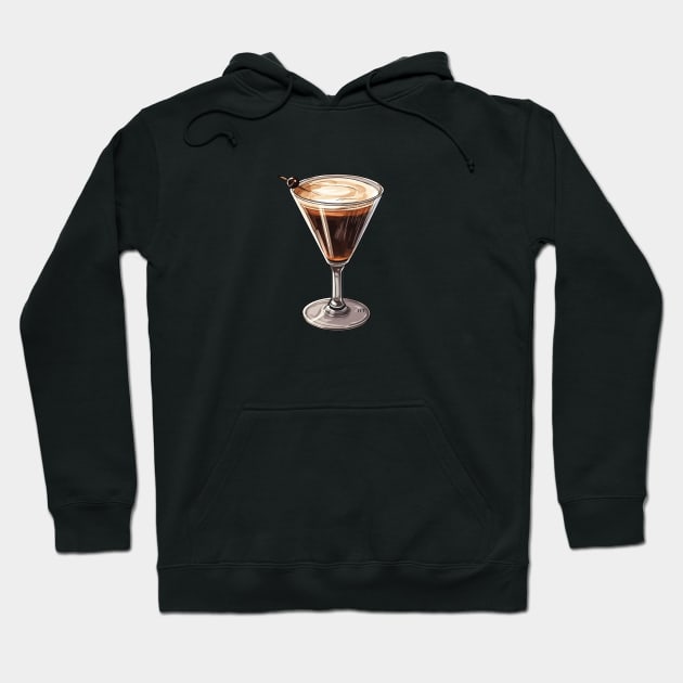 Espresso Martini Art Hoodie by Pastel Craft